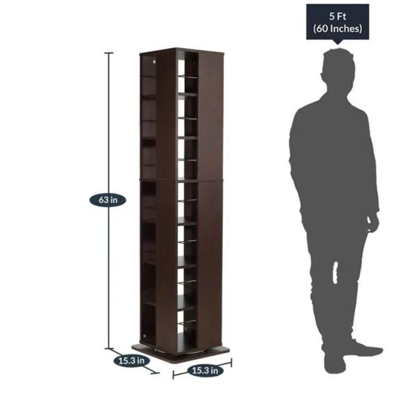 Adamihs Rotatable Book Shelf In Columbia Walnut Finish By Sach