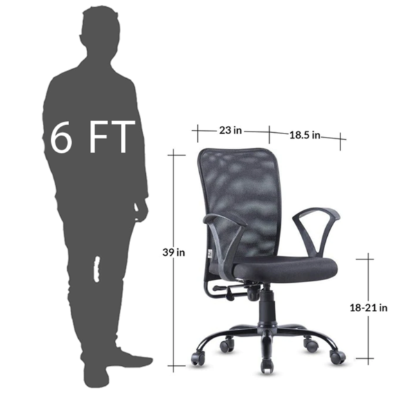 Style Ergonomic Chair In Black Colour By Fern India