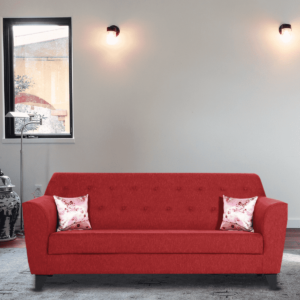 Ilab 3 Seater Sofa In Red Color by FernInida.com