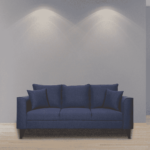 Aral 3 Seater Sofa in Navy Blue Colour by FernInida.com