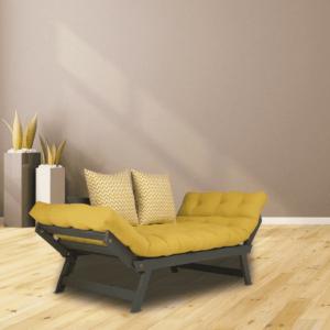 Axela Double Futon with Mattress in Ochre Colour by FernInida.com