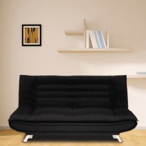 Nonrev 3 Seater Sofa cum Bed in Black Colour By FernInida.com