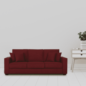 Oguh 3 Seater Sofa in Garnet Red Colour by FernInida.com