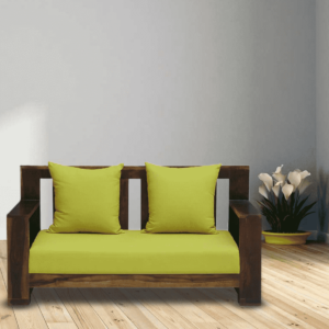 Itayhk Solid Wood 2 Seater Sofa in Provincial Teak Finish by FernInida.com