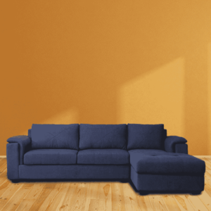 Serdna LHS 3 Seater Sofa with Lounger in Navy Blue Colour by FernInida.com