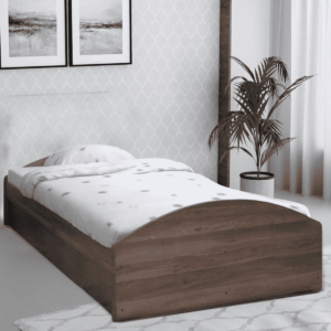 Nosidda Single Bed with Storage in Classic Walnut Finish by Fern India