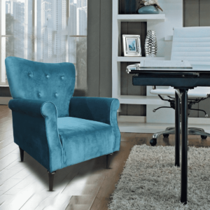 Noel Lounge Chair in Teal Green Colour by Fern India