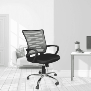 Mid Back Ergonomic Chair In In Grey Colour Colour By Fern India