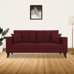 Oderfla 3 Seater Sofa in Garnet Red Colour by FernInida.com