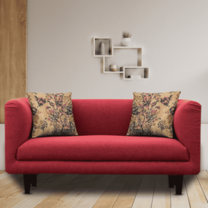 Ikin 2 Seater Sofa In Maroon Colour By FernInida.com