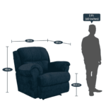 Notsob 1 Seater Recliner in Blue Colour by FernInida.com