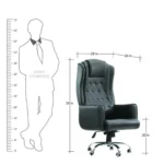 Ajaraham Executive Chair in Black Colour By Fern India