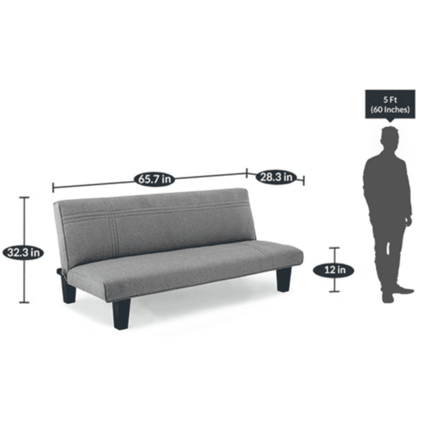 Draillim Sofa Cum Bed in Grey Colour by FernInida.com