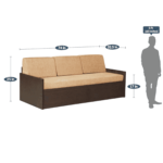 Ybroc Sofa Cum Bed with Storage in Wenge Finish by FernInida.com