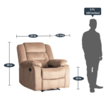 Oriac  1 Seater Recliner in Brown Colour by FernInida.com