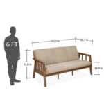 Ekrub 3 Seater Sofa in Coffee Colour by FernInida.com