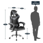 Gaming Ergonomic Chair in Grey & Black Colour by Fern India