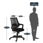 Temoc Ergonomic Chair in Black Colour by Fern India
