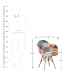 MultiColour Patch Iconic Chair by Fern India