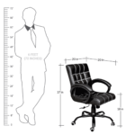 Knuf Executive Chair in Black Colour By Fern India