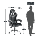 Gaming Ergonomic Chair in Grey & Black Colour by Fern India