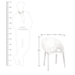Latsyrc PP Designer Plastic Chair in Milky White Colour By Fern India