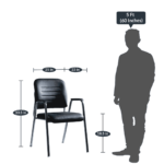 Enihs Guest Chair in Black Colour by Fern India