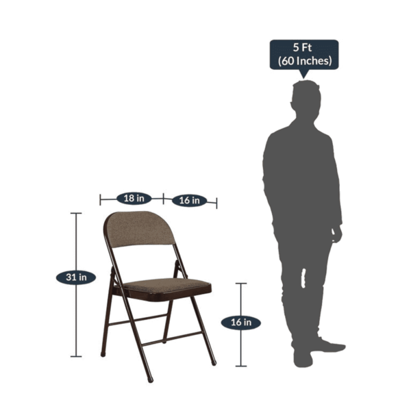 Folding Metal Chair in Brown colour by Story By Fern India