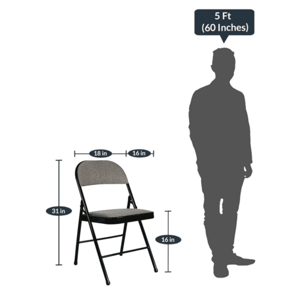 Folding Metal Chair in Grey colour by Story BY Fern I india