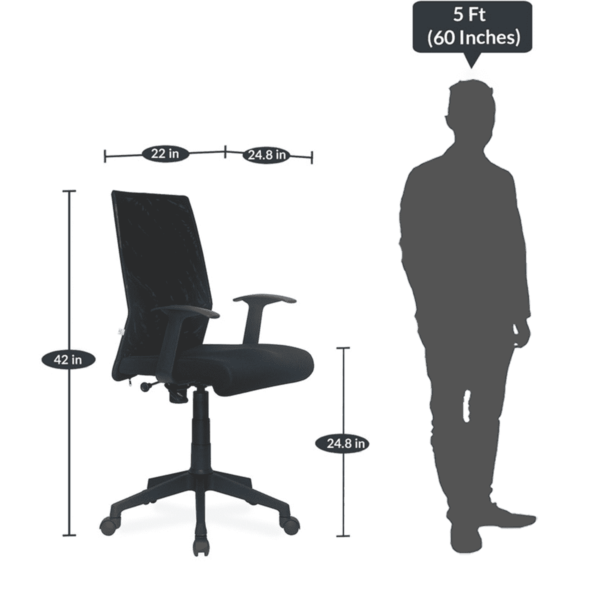 Semaht Ergonomic Chair in Black Colour By Fern India