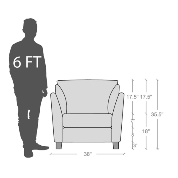 Adnarim 1 Seater Sofa in Brown Colour by FernInida.com