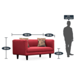 Ikin 2 Seater Sofa In Maroon Colour By FernInida.com