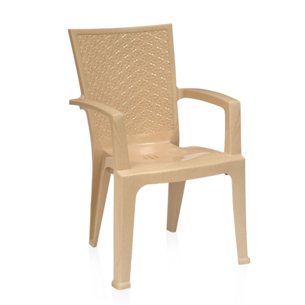 Plastic Chair (Set of 2) in Marble Beige Colour By Fern India