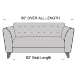 Meleb 3 Seater Sofa in Charcoal Grey Colour by FernInida.com