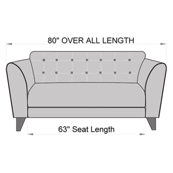 Meleb 3 Seater Sofa in Charcoal Grey Colour by FernInida.com