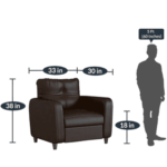 Yrrej 3+1+1 Seater Sofa in Choco Brown Colour by FernInida.com