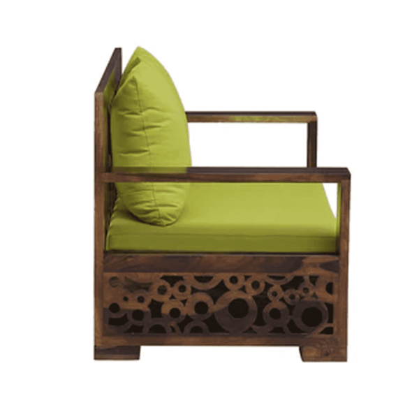Itayhk Solid Wood 2 Seater Sofa in Provincial Teak Finish by FernInida.com