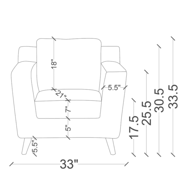 Adnama 1 Seater Sofa in Charcoal Grey Colour by FernInida.com