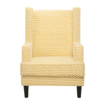 Htradoow Kimpton Wing Chair in Mustard Colour by Fern India