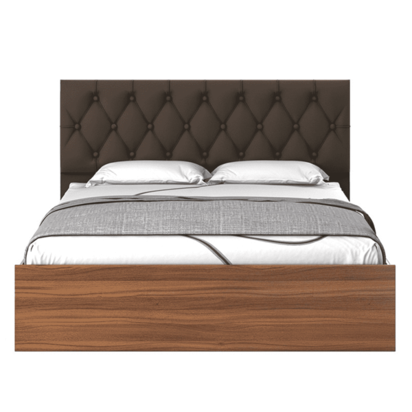 Temoc King Size Bed With Box Storage In Exotic Teak Finish By Fern India
