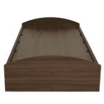 Nosidda Single Bed with Storage in Classic Walnut Finish by Fern India