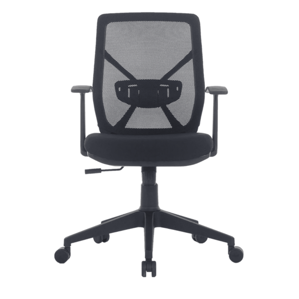Ztif Medium Back Ergonomic Chair in Black Colour by Fern India