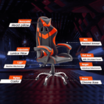 Gaming Ergonomic Chair in Red & Black Colour by Fern India