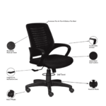 Ynobe Ergonomic Chair in Black Colour by Fern India