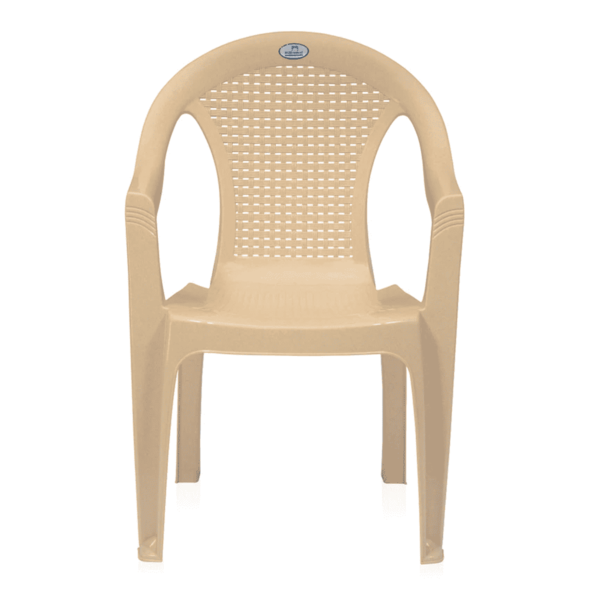 Plastic Chair (Set of 2) in Marble Beige Colour By Fern India