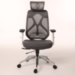 Nez High Back Ergonomic Chair in White & Grey Colour by Fern India