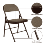 Folding Metal Chair in Brown colour by Story By Fern India