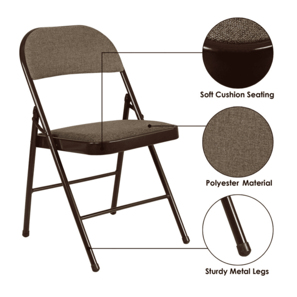 Folding Metal Chair in Brown colour by Story By Fern India