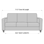 Abla 3 Seater Sofa in Beige Colour by FernInida.com