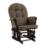 Nitsua Rocking Glider chair & Ottoman in Brown Colour by fern India